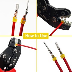 Crimping Tool with Ratchet, Ratcheting Wire Crimper Tool for Open 20-14 AWG