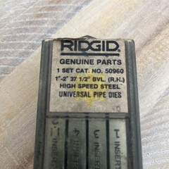 Ridgid 1&Prime;-2&Prime; bevel dies 37-1/2 degree 50960