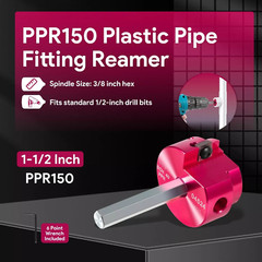 PPR150 PVC Pipe Reamer For Reaming 1-1/2&Prime; Schedule 40 PVC, CPVC, ABS Fittings