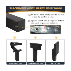 1 inch Blacksmith Anvil Hardy Hole Tools Set Blacksmithing Forg&hellip; USA FAST SHIP