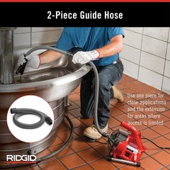 55808 PowerClear 120-Volt Drain Cleaning Machine Kit for Tubs, Red