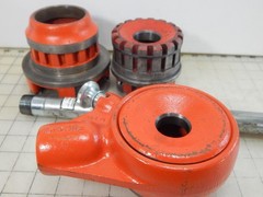 Ridgid Ratchet 12-R Pipe Threader Die Head lot 3/4&Prime;, 1 & 2&Prime;, 2&prime; Bar