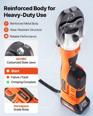 VEVOR ProPress Tool Kit 18V Electric Crimping Tool for 1/2&Prime; &ndash; 2&Prime; Copper Pipes