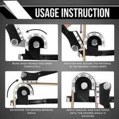 Tube Bender Tool &ndash; Manual OD Tubing Bending 3 Size 1/4 5/16 3/8 180 Degree Lever