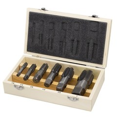 6 Piece NPT Pipe Tap, Carbon Steel, DWTPT Series Set, 1/8&Prime;, 1/4&Prime;, 3/8&Prime;, 1/2&Prime;,&hellip;