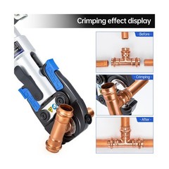 IBOSAD Copper Tube Fittings Hydraulic Pipe Crimping Tool with 1/2 inch,3/4 in&hellip;