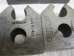 Vintage CRAFTSMAN 11 1/2 & 14 NPT Pipe Threading Die Lot 3 Sets & 2 Loose