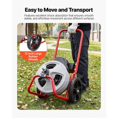 Uimoso 75 FT x 3/8 Inch Manual Sewer Snake Drain Cleaning Machine