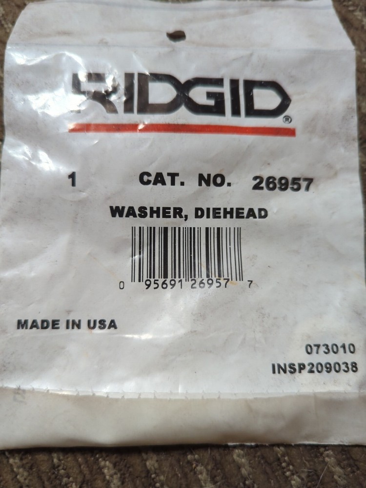Ridgid 26957 Replacement Die Head Lever Washer for Threading Machine Die Heads