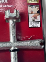 Lot of 2 Husky Pop-Up Plug Wrench Dual End Plumbing Tool Sink Drain Install NEW