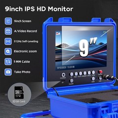 7&Prime; Self-Leveling Sewer Inspection Camera 164ft/50m Length Counter 512Hz Locator