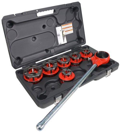 RIDGID 36475 12-R 1/2&Prime;-2&Prime; NPT Exposed Ratchet Pipe Threader Set Used