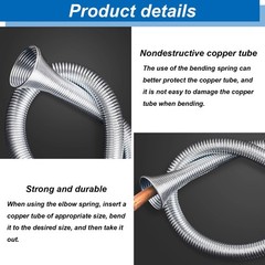 Spring Tube Bender Set 5 Sizes, Copper Aluminum Thin Wall Steel Tubing 13.7 In