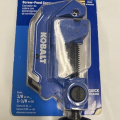 Kobalt Screw-Feed Copper Pipe Cutter Tool &ndash; Cuts 1/8&rdquo; to 1-1/8&rdquo; OD Tubing