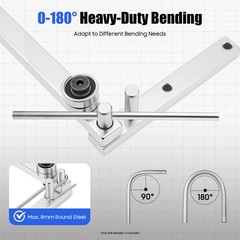 Manual Mini Bending Machine Carbon Steel Steel Rod Universal Bender 8mm Dia