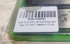Staten Tools NPT U 811A 815A Die Head 1/2&Prime; &ndash; 3/4&Prime;📌