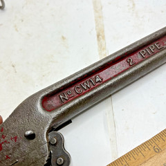 Vintage Reed Mfg Co No. CW14 Heavy Duty Bicycle Chain 2&Prime; Pipe Wrench Erie PA USA