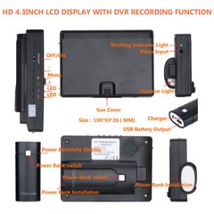 98ft Pipe Inspection Camera 17mm HD 1200TVL Drain Sewer Camera 4.3&Prime; LCD Monitor