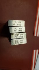 NEW 4-PACK Argco Universal 1/2&Prime;- 3/4&Prime; NPT High Speed Steel Dies HSS ( FD-BL)