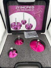3Pcs PVC Pipe Reamer Kit for 1-1/2inch,2inch, 3inch PVC Pipe Drain &Vent Lines