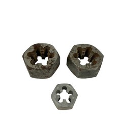 Craftsman 9-52273 1/2 13 and 7/8 NC 9 Left Hand Hexagonal Re-Threading Dies 3Pc