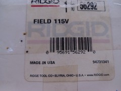 Ridgid 56292 Field Assembly 115v K-3800 Drum machine OEM RR2