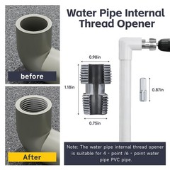 PVC Pipe Threader Cutting Tool For 1/2 And 3/4 Inch Water Pipes Die Wrench