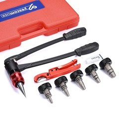 Yessources PEX Expansion Tool 3/8&Prime; 1/2&Prime; 3/4&Prime; 5/8&Prime; 1&Prime; Auto Rotation Tube Expander