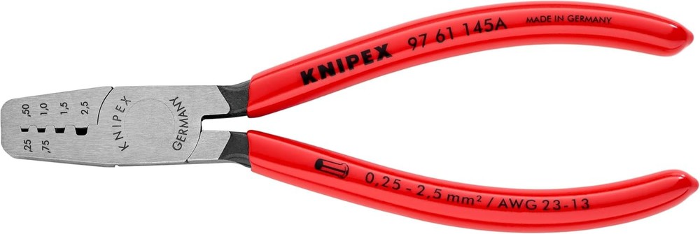 KNIPEX 97 61 145 A Cable Link Crimping Pliers &ndash; Red and Silver Tools