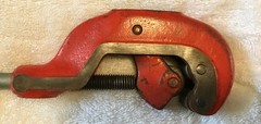 Vtg Craftsman Crown Logo Ratcheting Pipe Threader w/Guides, Dies, Pipe Cutter