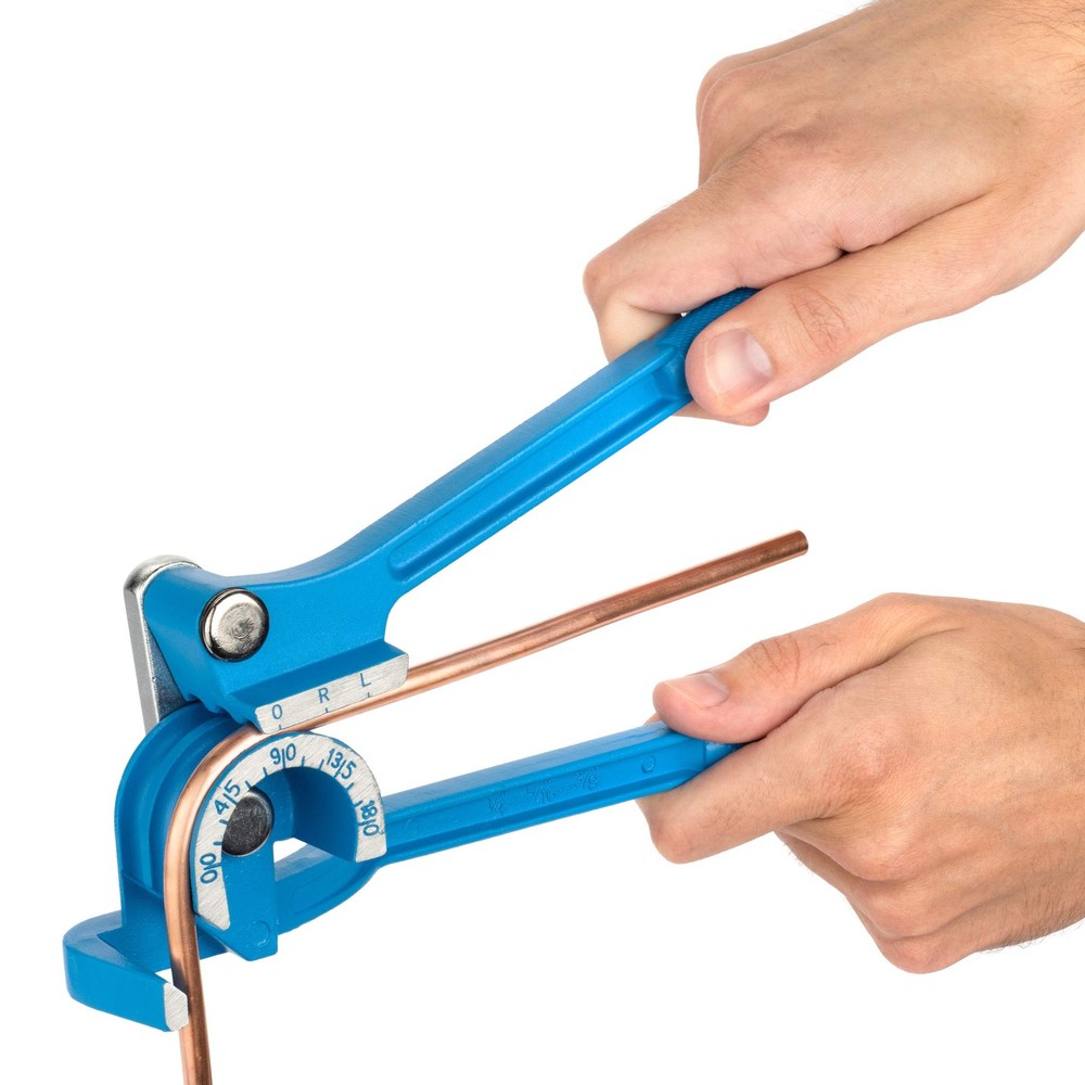 Tube Bender 0-180&deg;: 3-in-1 for 1/4&Prime;, 5/16&Prime;, 3/8&Prime; Copper, Brass, Aluminum Pipes