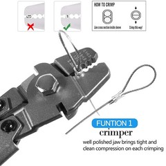 Wire Rope Crimping Tool Kit, with 1/16-304 Stainless Steel Cable 165 ft (7&times;7 Str