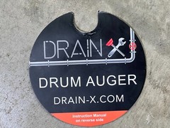 50-FT Heavy Duty Hand Crank Steel Drum Drain Auger Snake Pistol Grip 1/4&Prime; cable