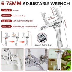 7PCS Plumbing Tool Set &ndash; Sink Wrench, 8-in-1 Faucet Wrench, Universal Plumber Wr