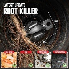 Heavy-Duty 6-Blade Root Cutter for 1.5-4&Prime; Pipes &ndash; 9-in-1 Set