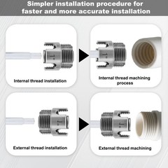 Pipe Threading Tool Set & Bolt Extractor Kit, Internal/External Pipe Threader fo