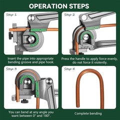 Professional 180&deg; Tubing Bender for Soft Copper & Aluminum &ndash; 1/4&rdquo;, 3/8&rdquo;, 1/2&rdquo;