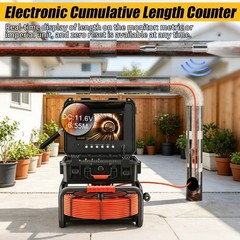 50m Sewer Pipe Inspection Camera w/ 512hz Locator Self-leveling 10&Prime; Monitor