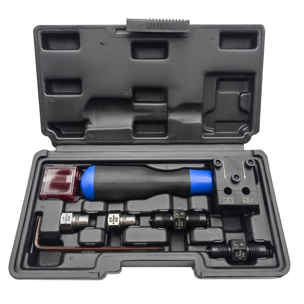 Brake Line Flaring Tool Kit, 3/16 in and 1/4 in Double Flaring Tool, Flare To&hellip;