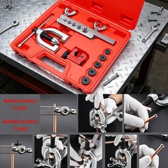 Brake Line Flaring Tool Kit &ndash; 3/16&Prime; & 1/4&Prime; with 25FT Copper Brake Line, 94pcs Fi