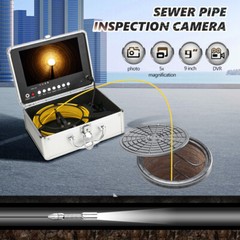 17mm Drain Sewer Pipe Inspection Camera DVR 16GB Video Endoscope 9&Prime; Monitor 20M