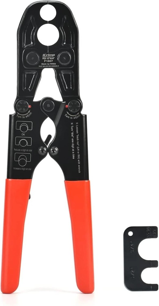 iCrimp 1/2 and 3/4-inch Combo Pex Pipe Crimping Tool for Copper Ring with Gau&hellip;