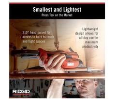 Ridgid RP 115 Mini Press Tool Kit for 1/2 in. -3/4 in. Copper/Stainless Fittings