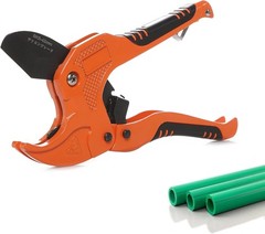 Zantle Lightweight PVC Pipe Cutter with Built-In Safety Lock &ndash; 1-1/4&Prime; O.D.