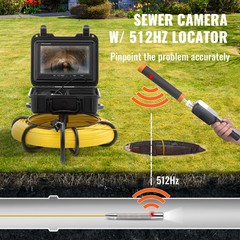 9 In 300ft /91.5m Sewer Camera Pipe Inspection Camera w/ 512hz Sonde