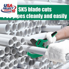 Ratchet PVC Pipe Cutter 64mm for 2&Prime; Sch 40 PVC &ndash; Extra Blade Included