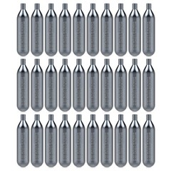 30 Pack 16 Gram Unthreaded CO2 Cartridges for Gallo 16Gram 30Pack, Silver
