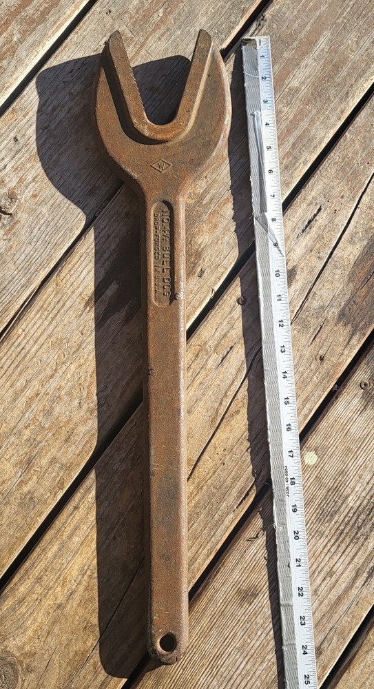 VINTAGE JUMBO 24&Prime; LONG J.H.WILLIAMS & Co. No. 4 1/2 BULL DOG ALLIGATOR WRENCH