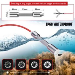 30M Sewer Camera 4.3&Prime; LCD Monitor HD Drain Pipe Inspection 17MM Camera 16GB DVR
