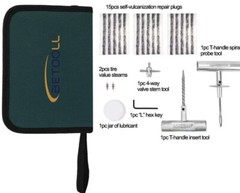 Tire Repair Kit 24 Pcs for Car, Motorcycle, ATV, Jeep, Truck, Tractor Flat Tire
